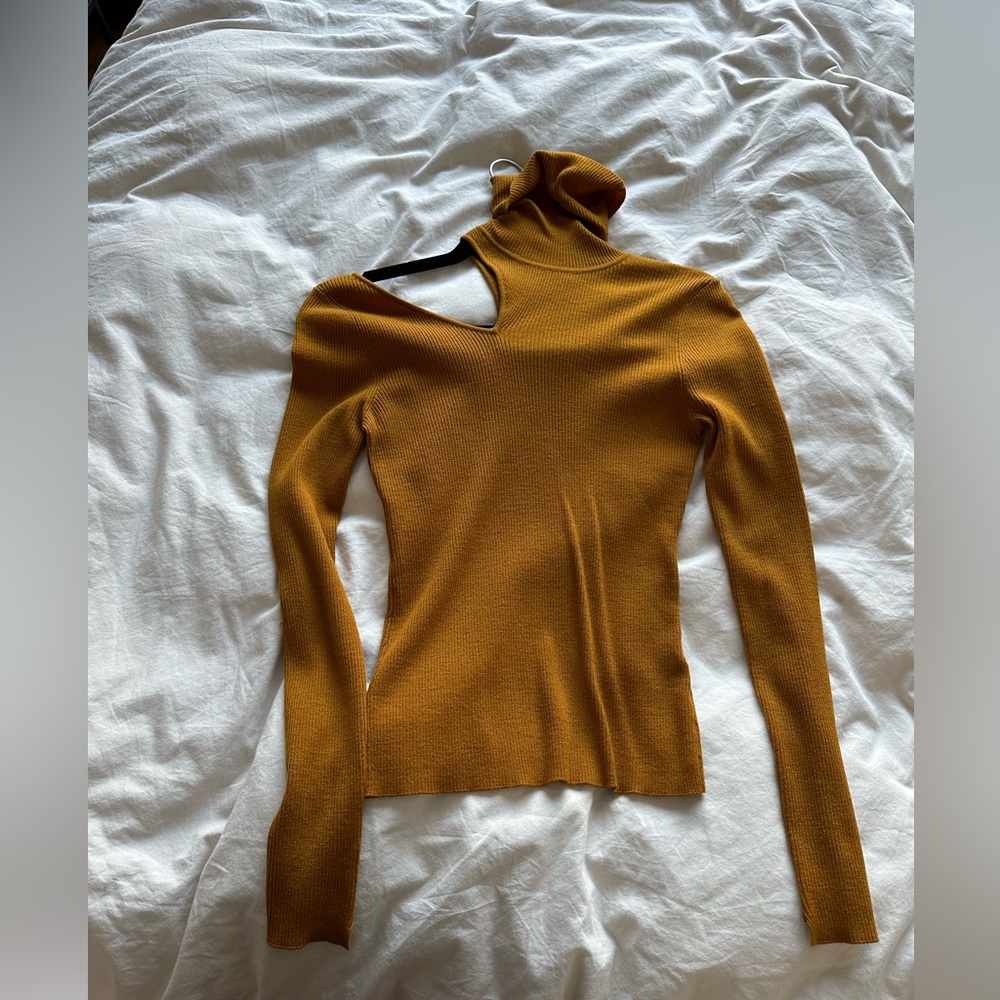 ALC open shoulder turtleneck